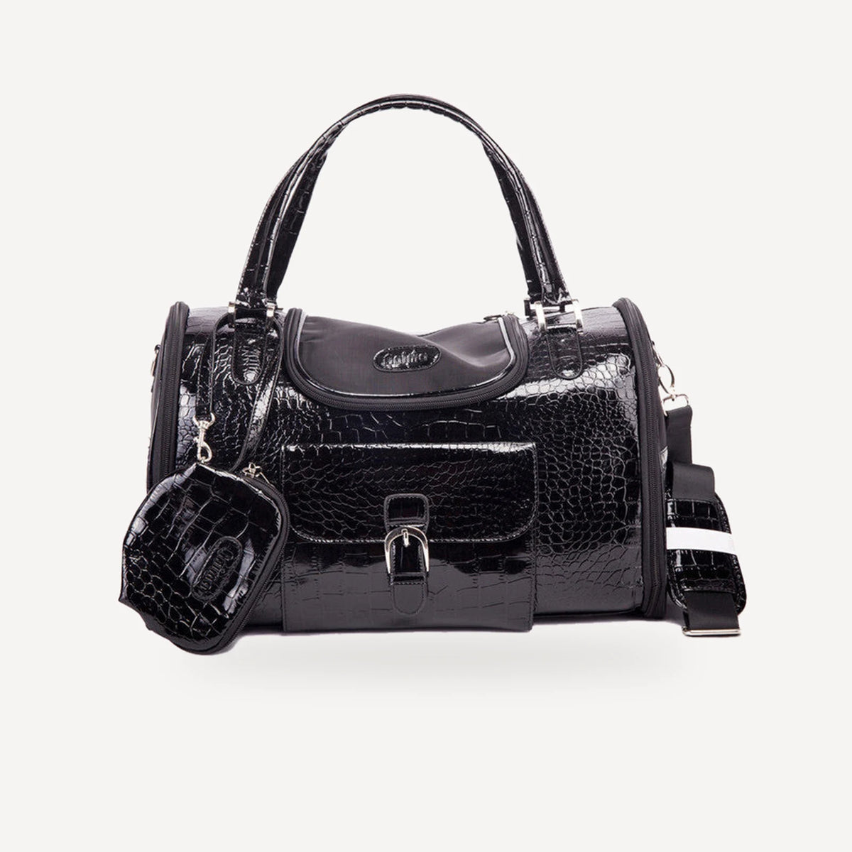 Luxury Croco Embossed dog carrier view 8