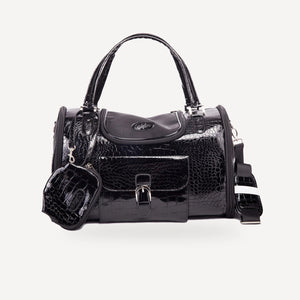 Luxury Croco Embossed dog carrier view 8