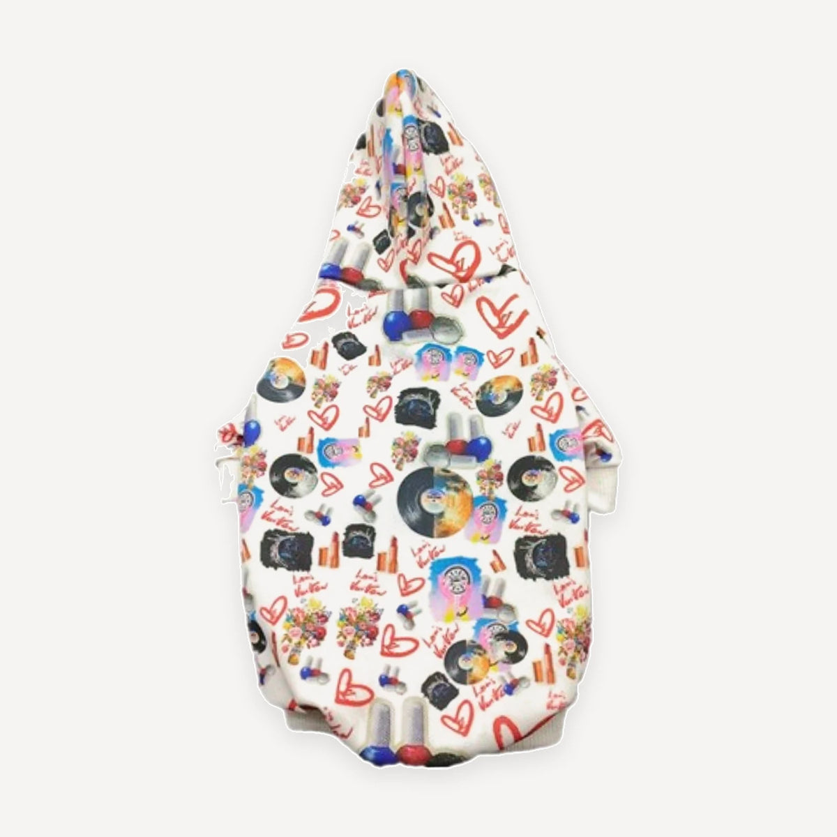 Multicolor Print dog hoodie inspired by Louis Vuitton view 5