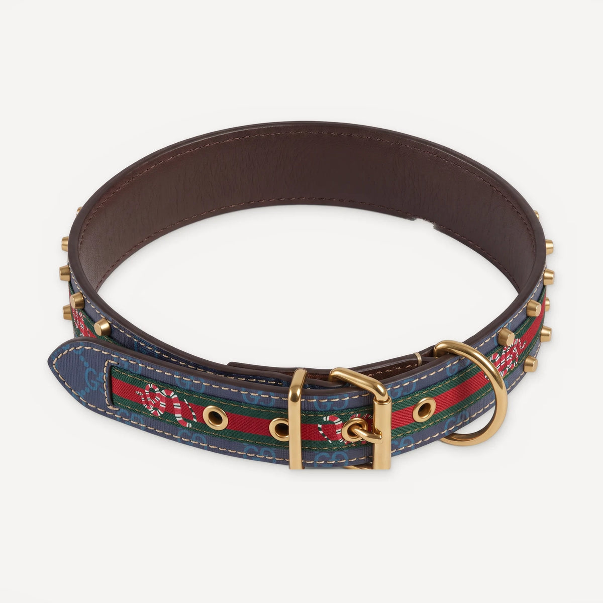 Studded Serpent Leather Walking dog set inspired by Gucci view 7