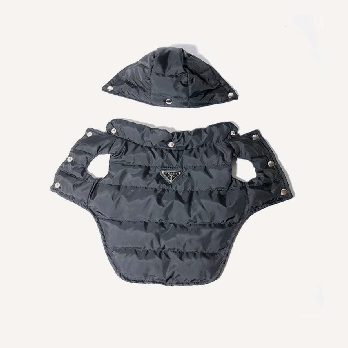 Hooded dog vest inspired by Prada view 3