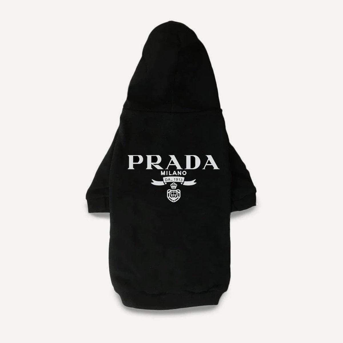 Logo dog hoodie inspired by Prada