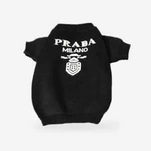 Logo Knit dog sweater inspired by Prada view 3