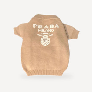 Logo Knit dog sweater inspired by Prada view 5