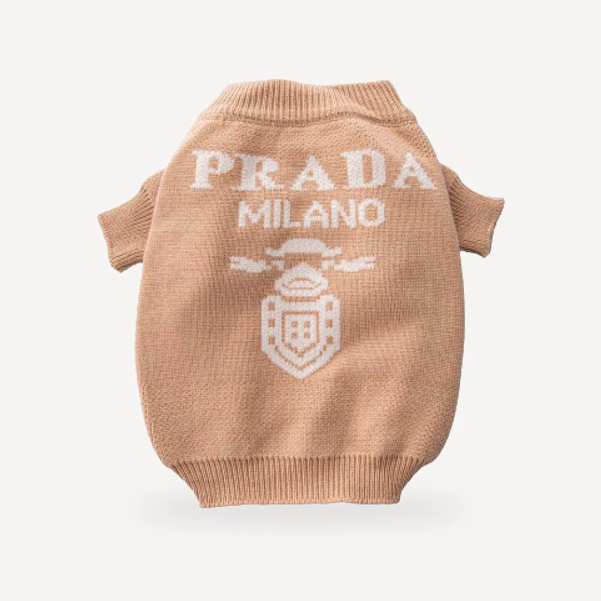 Monochrome dog sweater inspired by Prada view 4