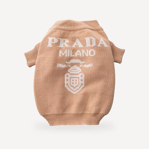 Monochrome dog sweater inspired by Prada view 4