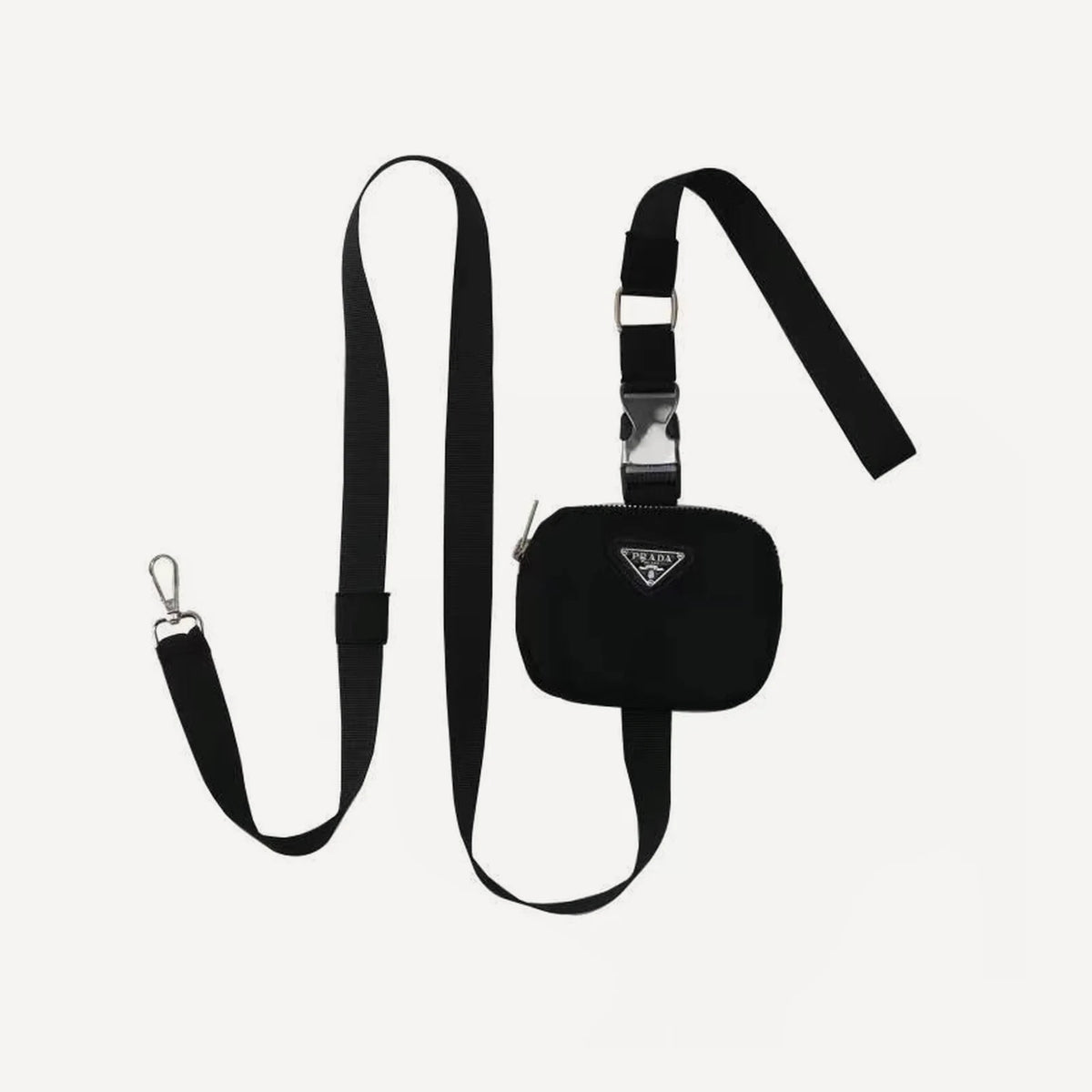 Nylon Leash & Mini dog pouch inspired by Prada