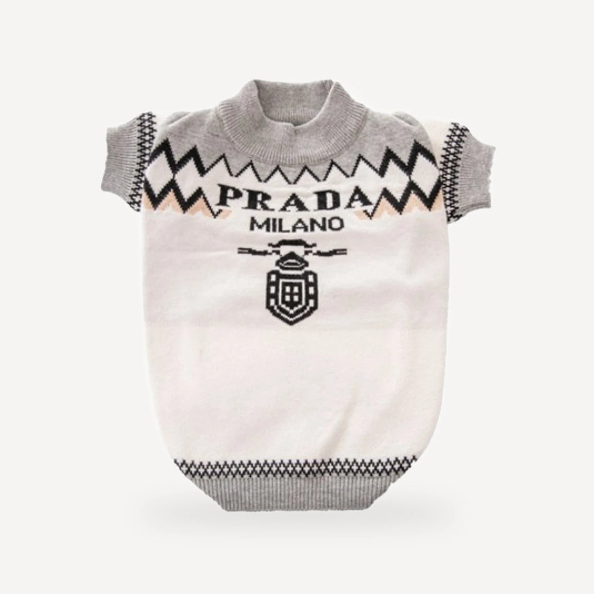 Pattern dog sweater inspired by Prada view 2