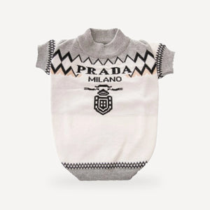 Pattern dog sweater inspired by Prada view 2