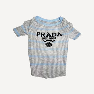 Striped Knit dog tee inspired by Prada view 3