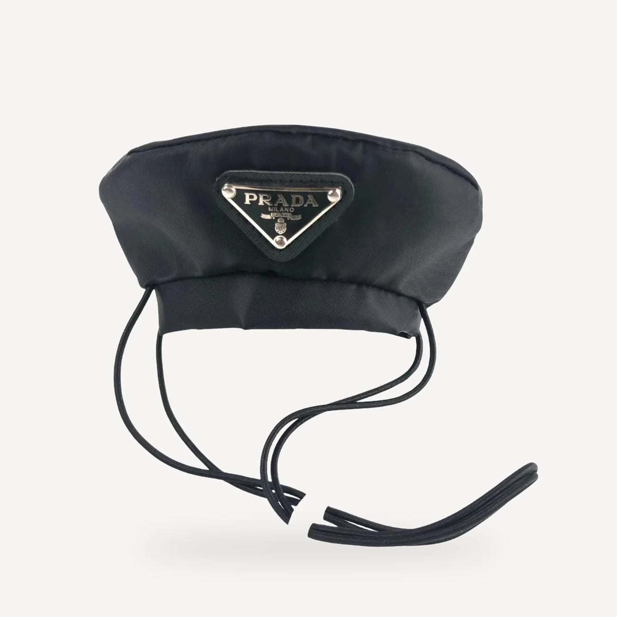 Triangle Black dog beret inspired by Prada view 4