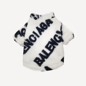 Faux Fur dog jacket inspired by Balenciaga view 3