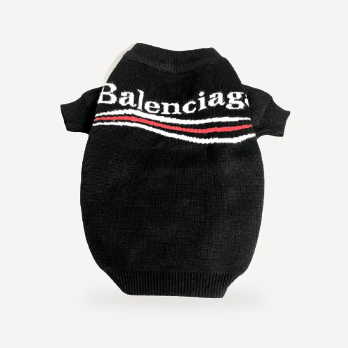 Oblique dog sweater inspired by Balenciaga