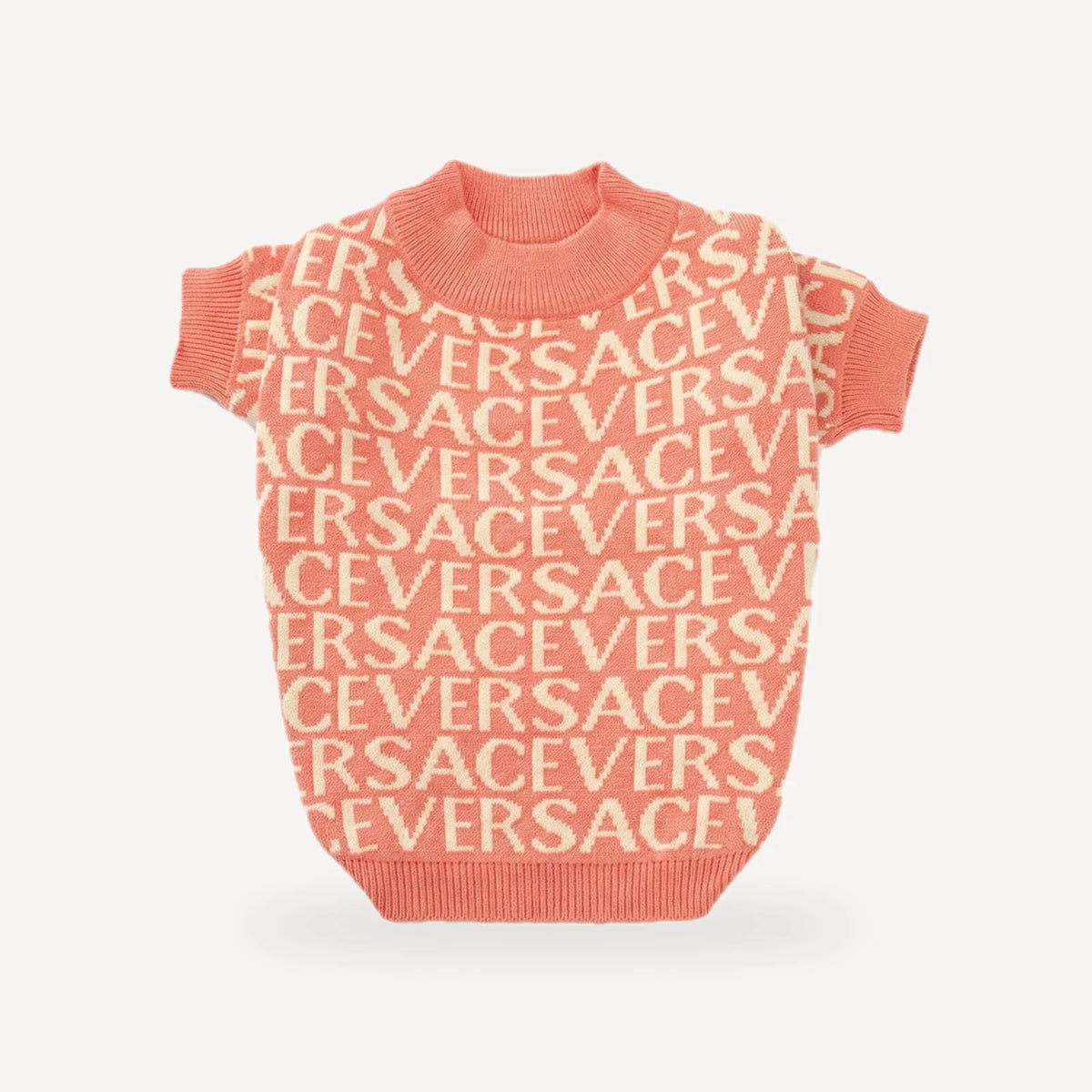 All-Over Logo dog sweater inspired by Versace view 3