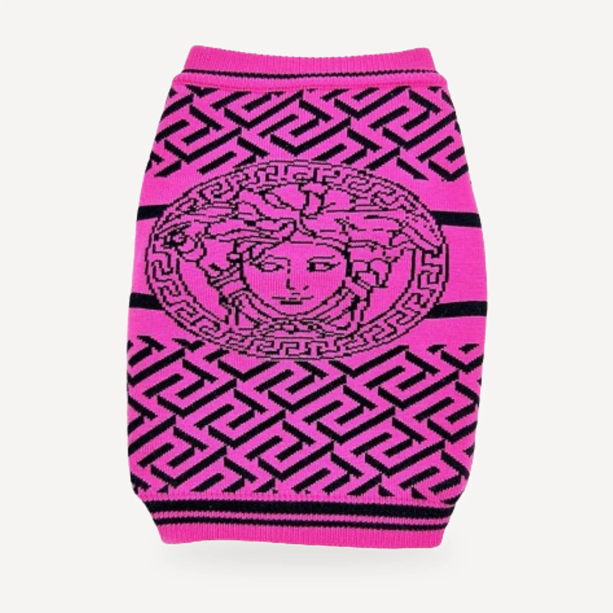 Geometric dog sweater inspired by Versace view 5