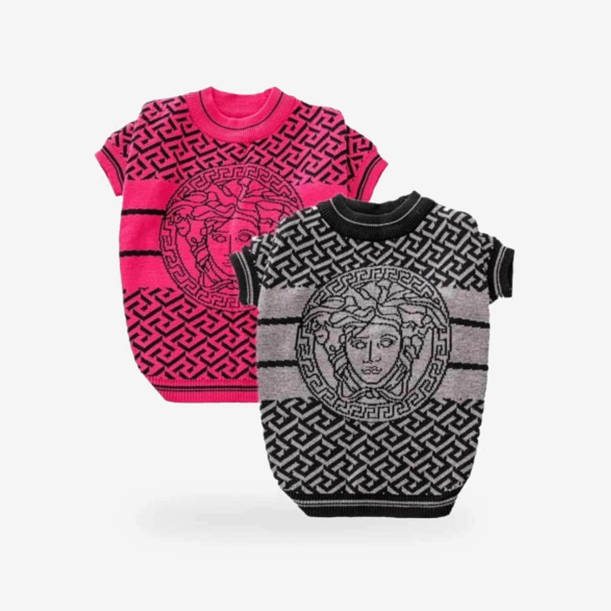 Print dog sweater inspired by Versace view 5