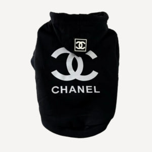Stylish dog hoodie inspired by Chanel view 2