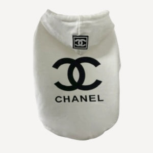Stylish dog hoodie inspired by Chanel view 3