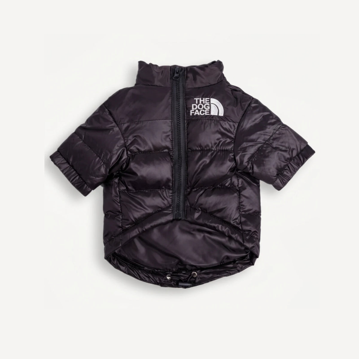 Colorblock dog puffer inspired by The North Face
