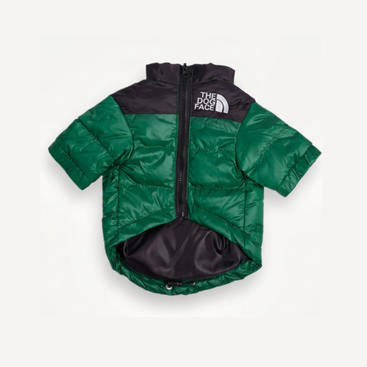 Colorblock dog puffer inspired by The North Face view 2