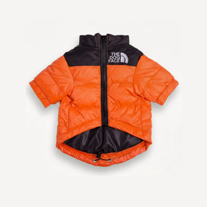 Colorblock dog puffer inspired by The North Face view 3