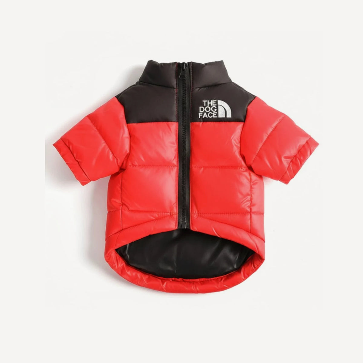 Colorblock dog puffer inspired by The North Face view 5