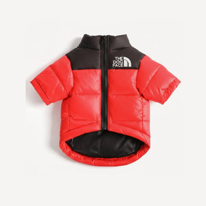 Colorblock dog puffer inspired by The North Face view 5