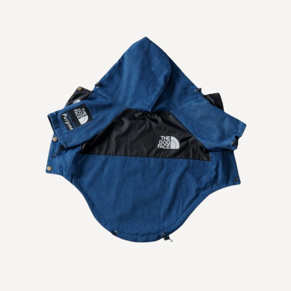 Trail Tailor Denim dog jacket inspired by The North Face view 3