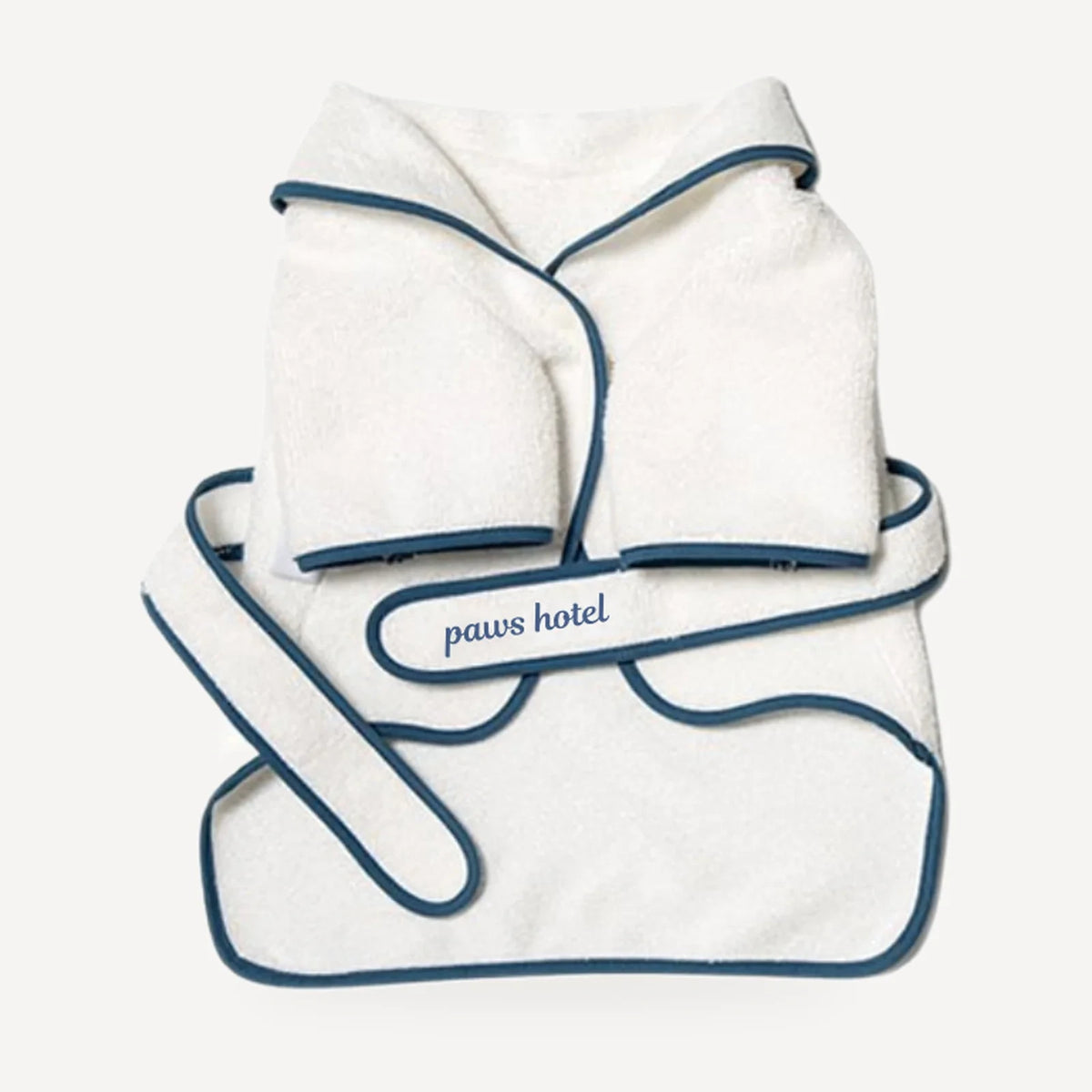 Paws Hotel Bathrobe in white