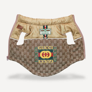Monogram Vest & Leash dog set inspired by Gucci view 3