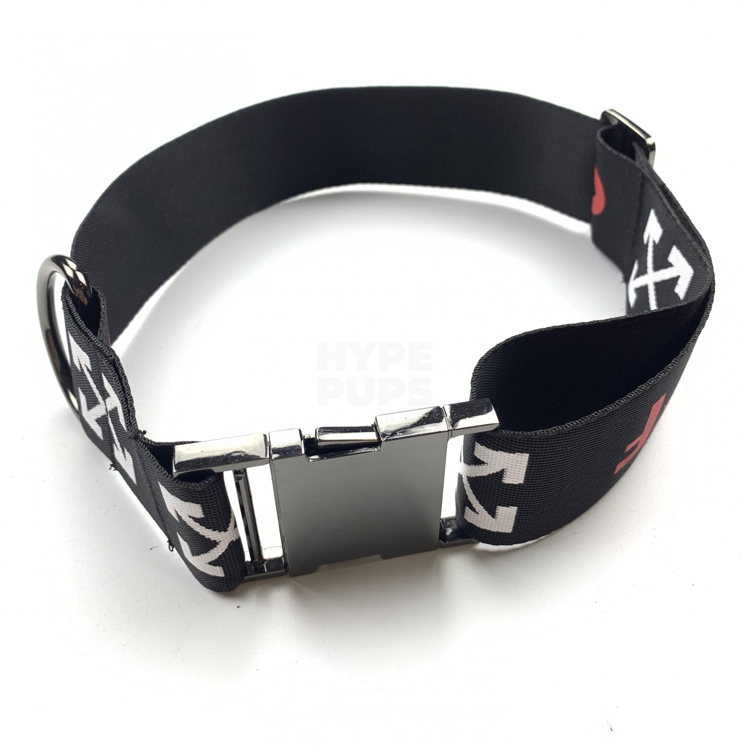 Woof-White Arrow Walking Set Hype Pups designer dog clothes.