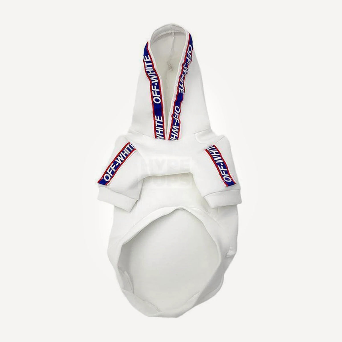 Blue Trim dog hoodie inspired by Off-White