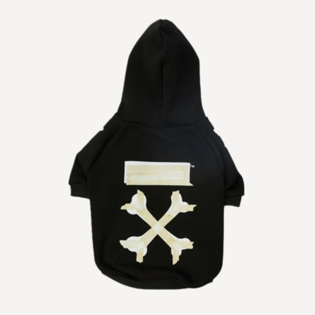 Cross Bones dog hoodie inspired by Off-White view 2
