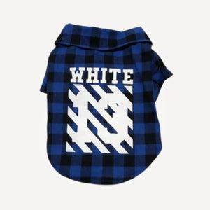 Diagonal Plaid dog hoodie inspired by Off-White view 4