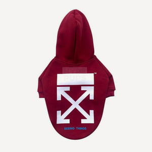 Seeing Things dog hoodie inspired by Off-White view 2