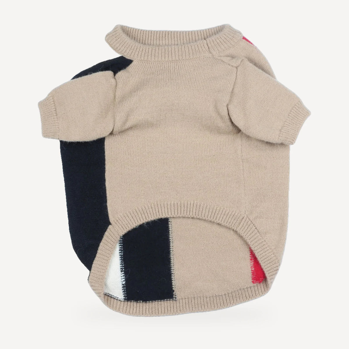 Lettered Panel Knit dog sweater inspired by Burberry view 2