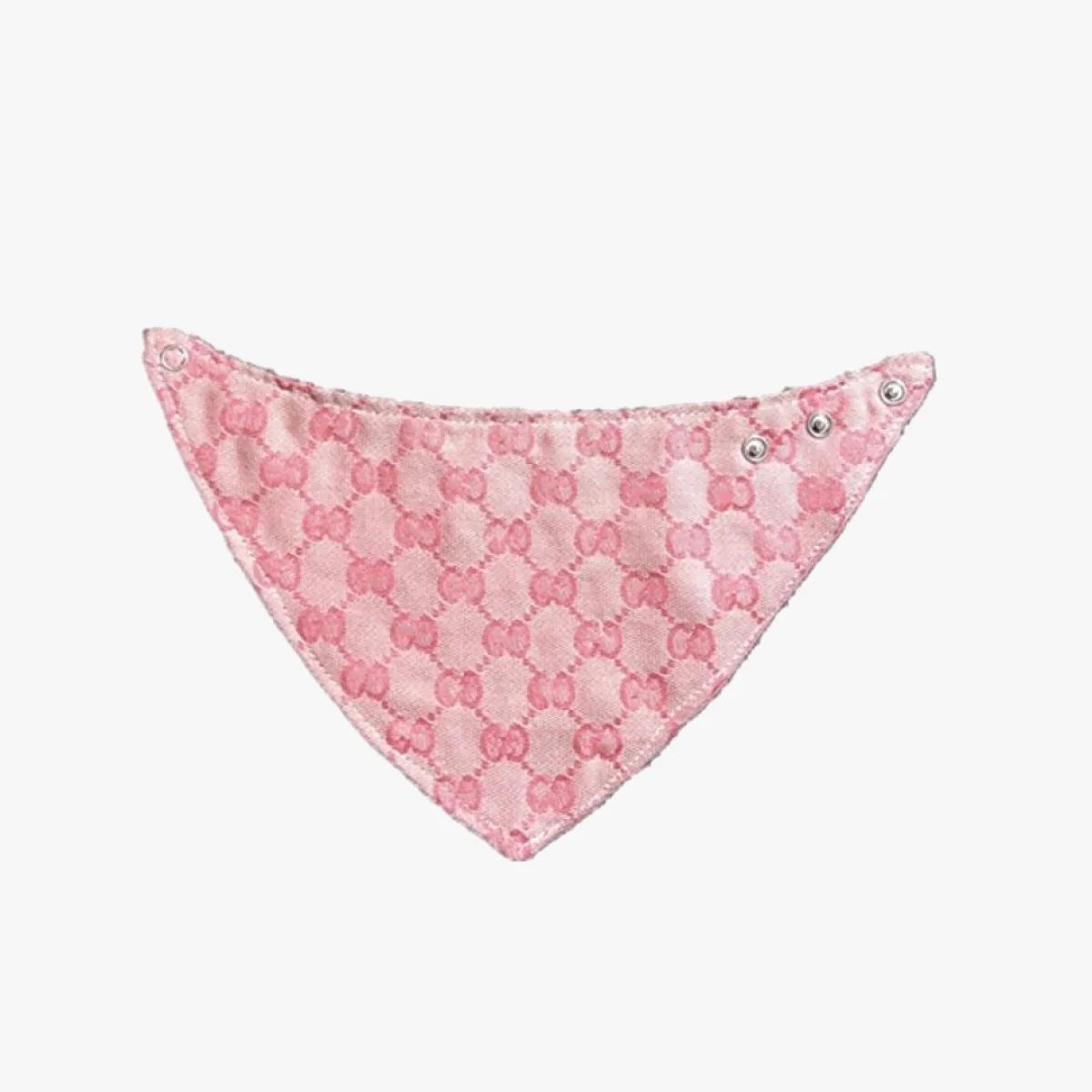 Pink monogram snap dog bandana inspired by Gucci